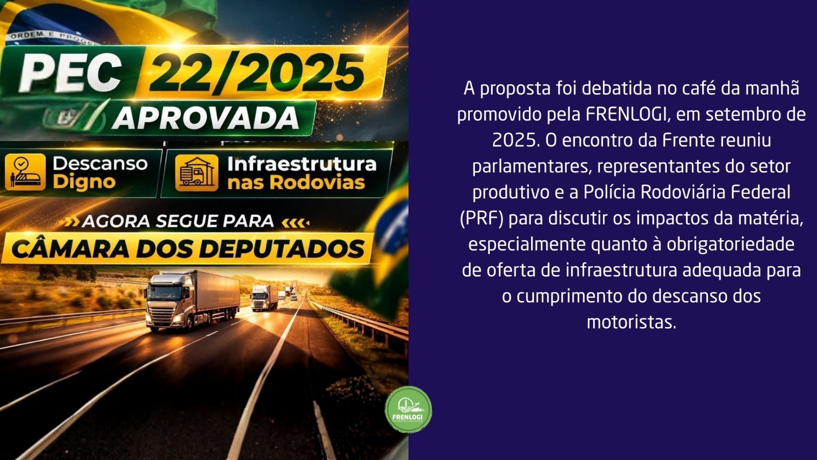 PEC 22/25, debatida na FRENLOGI, é aprovada pelo Senado