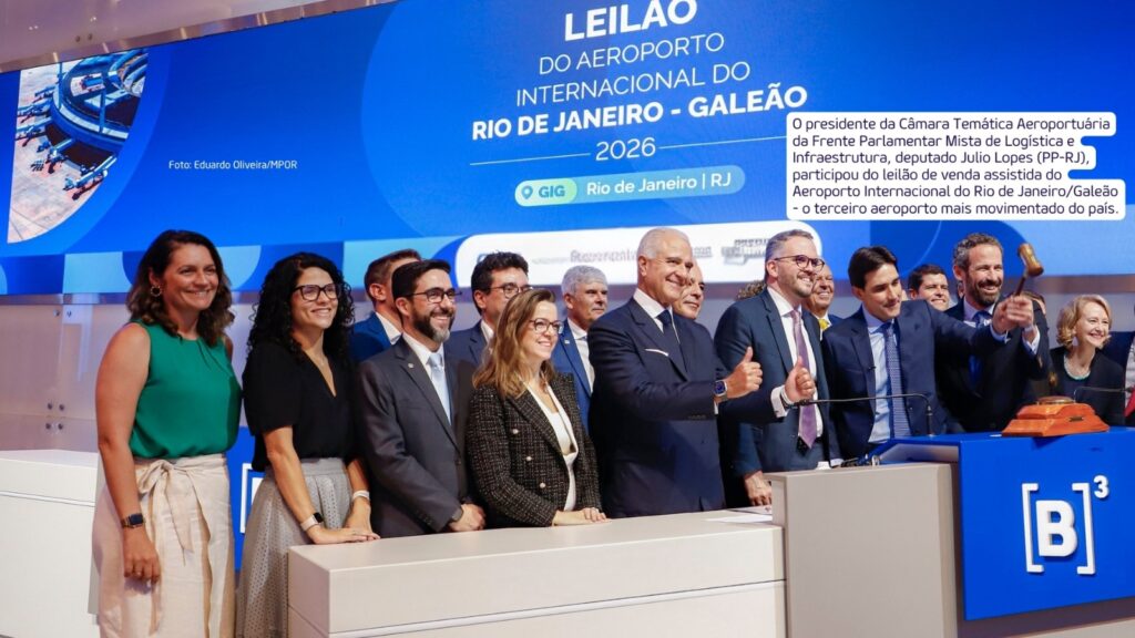 Julio Lopes destaca sucesso do leilão do Galeão e impacto para a aviação brasileira